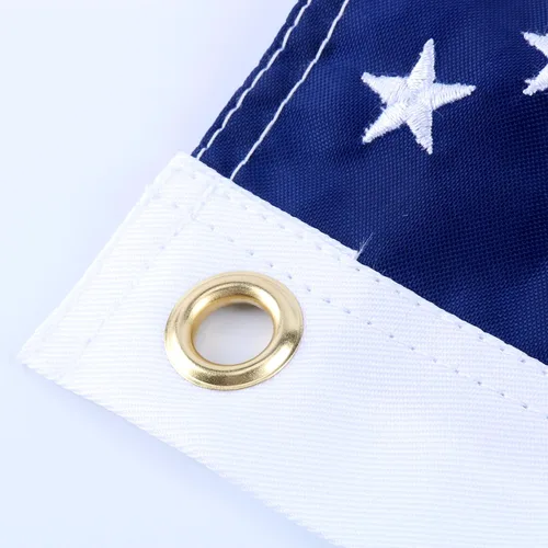 Vista 8 de Amarine Made Bandera náutica estadounidense de 12 x 18 pulgadas con rayas cosidas y estrellas bordadas, 18 pulgadas x 11.8 in, para barco, yate