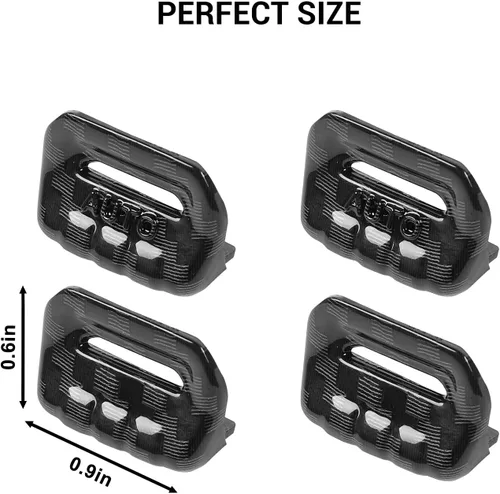 Vista 4 de Jimen Compatible con Jeep Wrangler JL JLU 2018-2023 y Jeep Gladiator JT 2020-2023, 4 piezas de cubiertas de interruptor de botón para ventana