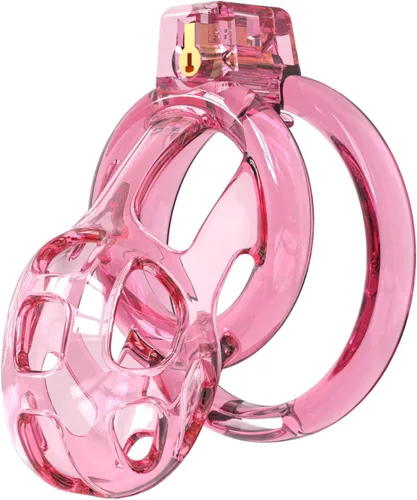 Vista 9 de Soft Rubber Male Chastity Cage, with 6 Size Rings, Invisible Lock Man Penis Exercise Bondage Gear & Accessories Lightweight Adult Sex Toys (Black, S)