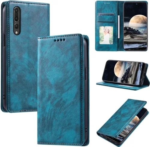 Vista 106 de Funda de cuero compatible con Google Pixel 7, compatible con Google Pixel 7 5G GVU6C GQML3 Flip Folio PU Funda de cuero negro