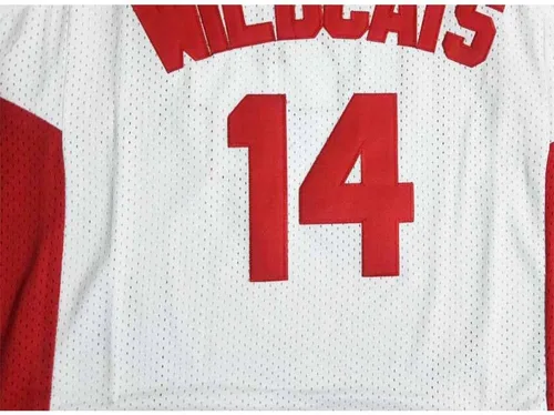 Vista 3 de Camiseta de baloncesto vintage Bolton Wildcats #14 para hombre, cosida
