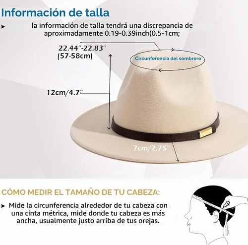 Vista 3 de Sombreros Fedora para hombre, sombrero Panamá de ala ancha con cinturón clásico Unisex Felt Fedora, Adjustable Fit, Breathable Sweatband, All-Day