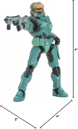 Vista 2 de Halo Infinite World of Halo - Figuras de 4 pulgadas, colección 1 2 3 (elige figura) (Cavallino espartano)
