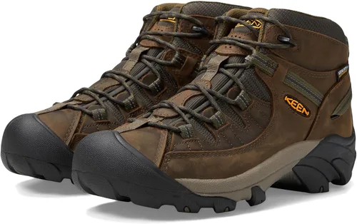 Vista 13 de KEEN Targhee 2 Mid - Botas de senderismo impermeables de altura media para hombre Bisonte/Nuez Asada