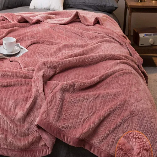 Vista 9 de Funda de cama, sofá de siesta, manta ligera y acogedora para el hogar, manta de franela suave reversible lavable