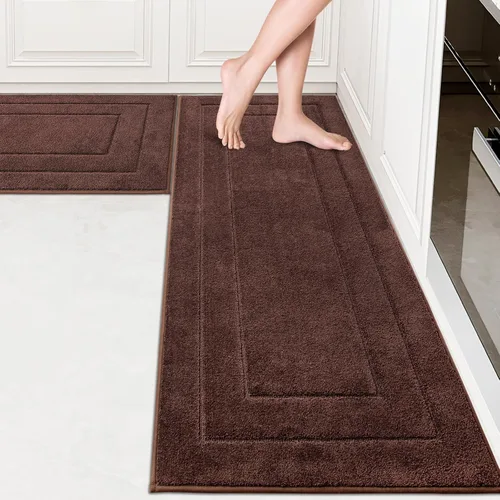 Vista 29 de PURRUGS Alfombra de cocina lavable a máquina, de 24 x 35.5 pulgadas, antideslizantes, antideslizantes, tapetes de pie suaves y superabsorbentes