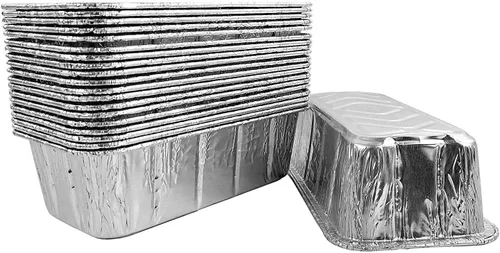 Vista 3 de Handi-Foil Molde de pan de aluminio de 2 libras con tapa de cúpula resistente Hfa #316 (paquete de 25)