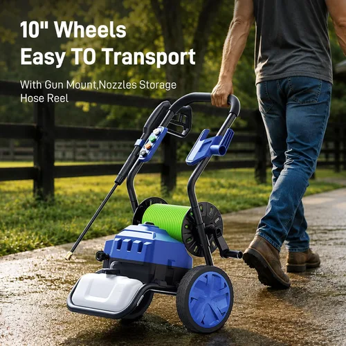 Vista 14 de Lavadora a presión eléctrica resistente 4800PSI, limpiador de lavadora