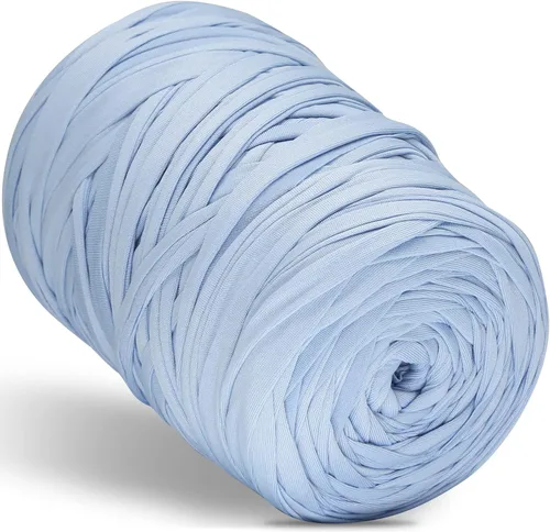 Vista 13 de 400g de hilo de tela elástica para tejer con ganchillo para DIY, 119 metros de hilo de espagueti grueso para tejer para proyectos de bolso, cesta