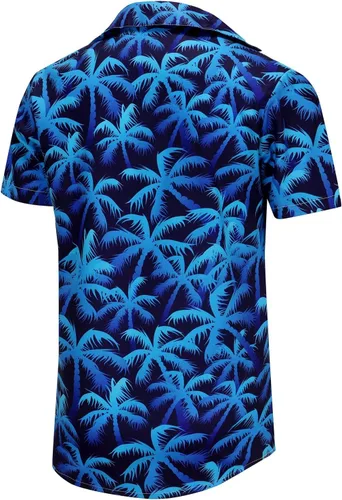 Vista 181 de KYKU - Camisa hawaiana funky para hombre, ropa tropical para vacaciones en Palm Beach