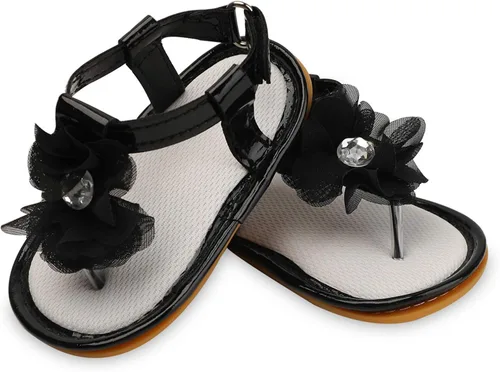 Vista 4 de AKINGIO Sandalias de goma suave para bebés y niñas y niños, suela suave de primera calidad para niños pequeños primeros caminantes al aire libre