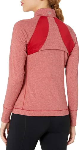 Vista 2 de Cutter & Buck Chaqueta con cremallera completa para mujer Smooth Melange Stripe Shoreline Colorblock