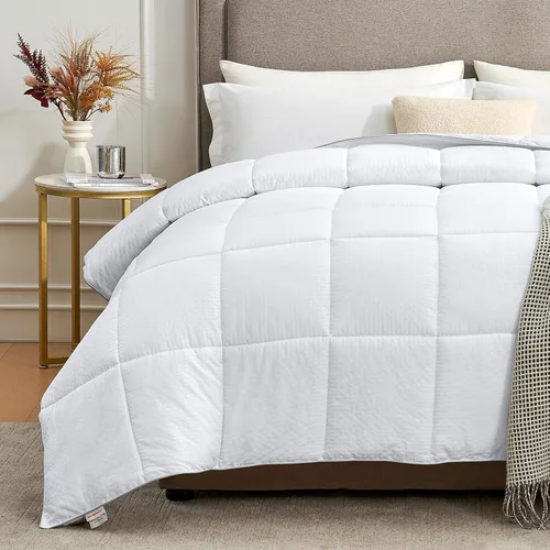 Vista 26 de Homelike Moment Edredón tamaño king - Inserto de edredón beige, alternativa al plumón, edredón ligero para cama king, ropa de cama ligera