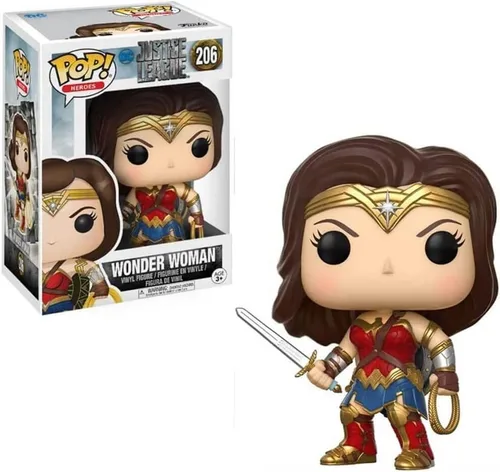Vista 2 de Funko POP! Películas Liga de la Justicia de DC- Figura de juguete de la Mujer Maravilla