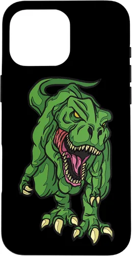 Vista 19 de iPhone 16 Green Dinosaur Illustration For Kids Cartoon Dino Case