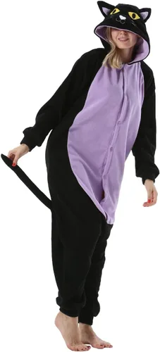 Vista 17 de SimZoo Pijama de animal para adultos, disfraz de una sola pieza para Bate