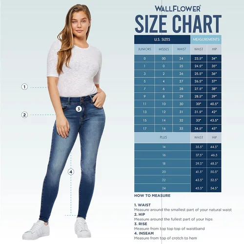 Vista 5 de WallFlower InstaStretch Legendary Jeans con ajuste clásico y corte de bota para mujer