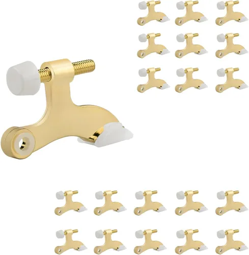 Vista 33 de HOMOTEK Paquete de 3 Topes de Puerta de Latón Antiguo con Pasador de Bisagra, Tope de Puerta Ajustable de Lujo Resistente de 2-1/2"x1-3/4