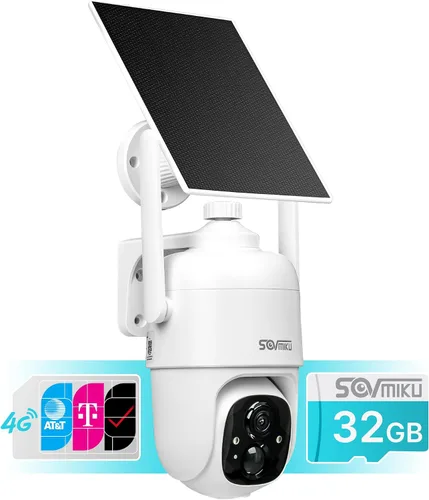Vista 18 de SOVMIKU 2CQ1 AI 2K Cámara de seguridad solar inalámbrica para exteriores, alimentada por batería, audio bidireccional, detección de movimiento
