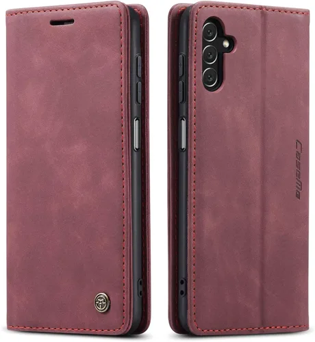 Vista 22 de Funda compatible con Samsung Galaxy A14 con tarjetero y función atril, funda protectora de piel para Galaxy A14 5G de 6.6 pulgadas (negro)