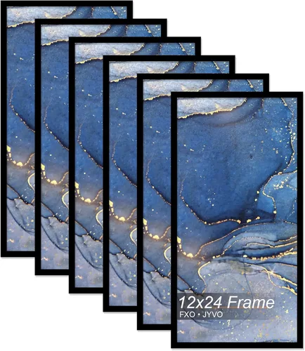 Vista 213 de Fxojyvo Marco de fotos de 5 x 8 pulgadas, marco negro para póster de fotos de 5 x 8 pulgadas, peso ligero y altamente transparente, marco de 5 x 8
