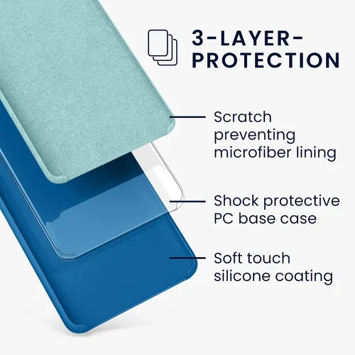 Vista 2 de kwmobile Funda compatible con Samsung Galaxy S9 - Funda de silicona TPU con acabado suave - Blue Reef