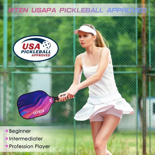 Vista 2 de Pickleball Paddles Set of 2 or 4, or Single Paddle – USAPA Approved Fiberglass Surface Pickleball Rackets Set for Men & Women