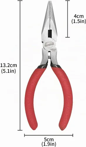 Vista 2 de Needle Nose Pliers, 5 Inch, 2 Pack, Jewelry Making Tools Small Needle Nose Pliers for Cutting and Bending Wire, Small Pliers for DIY, Crafts