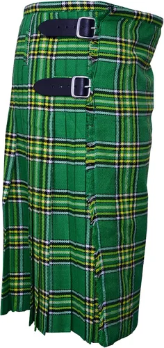 Vista 2 de KS - Kilt escocesa de 5 yardas para hombre, hecha de lana acrílica, 13 onzas, tartán, varios asesinos de tartán