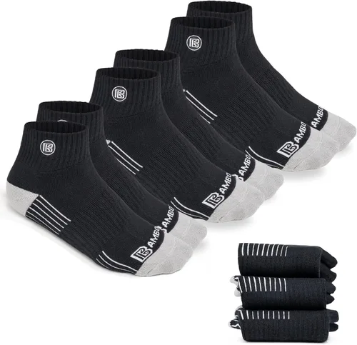 Vista 3 de Calcetines de rayón de bambú premium para hombre, absorben la humedad, control de olor, suela acolchada, calcetines de trabajo transpirables Surtido