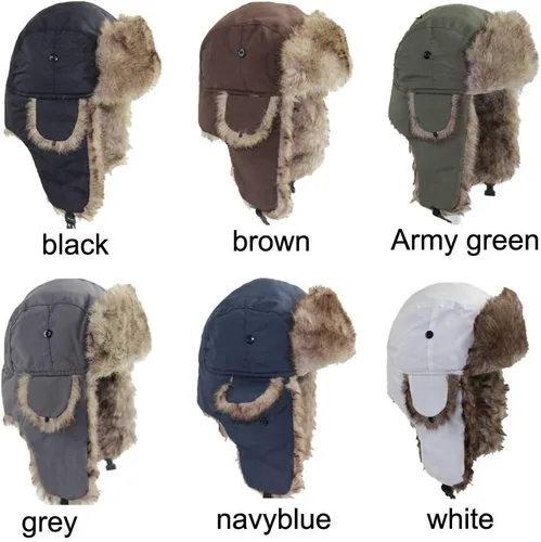 Vista 2 de Trapper Warm Russian Trooper Hat Invierno Esquí Cap Mujeres Hombres A Prueba De Viento