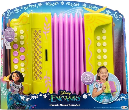 Vista 5 de Disney Acordeón musical de Encanto Mirabel, ideal como accesorio de disfraz o para juegos de simulación