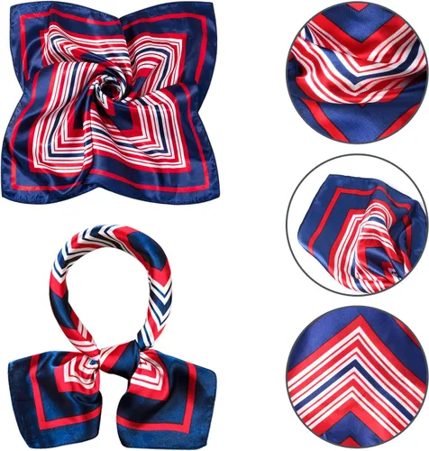 Vista 4 de Keymall Conjunto de accesorios de azafata de vuelo para niños, sombrero de azafata para niñas, disfraz de carrera, cosplay, disfraz de Halloween Azul