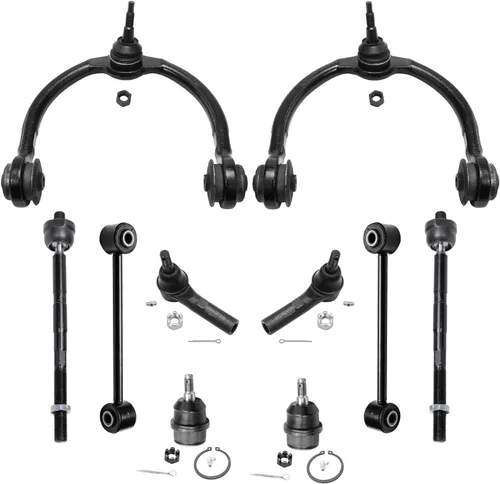 Vista 214 de Detroit Axle - Kit de suspensión delantera de 10 piezas para Chevrolet Trailblazer GMC Envoy 2004-2007 2005 2006 Soportes de brazo de control