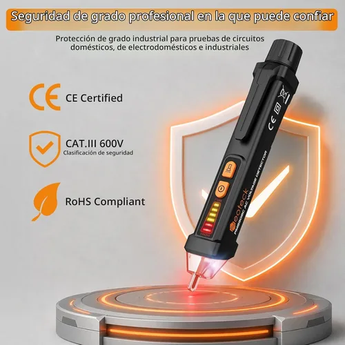 Vista 4 de Probador de voltaje Neoteck 12-1000V AC pluma de probador eléctrico con linterna LED