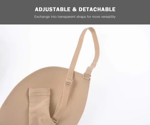 Vista 6 de HANSCA Sujetador sexy con escote en U profundo para mujer, multisentido, convertible, push up, halter y espalda baja