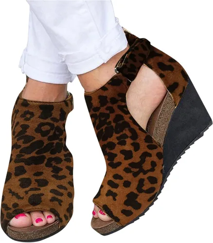 Vista 3 de Summer Sandals for Women Ladies Fashion Solid Wedges Casual Roman Shoes Sandalsias con tachuelas para mujer