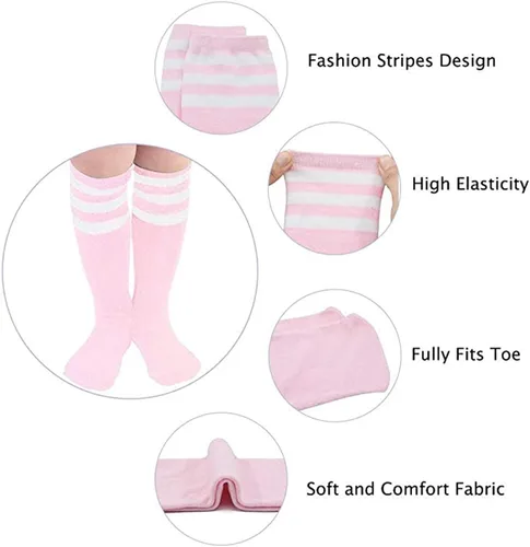 Vista 4 de Century Star Calcetines de fútbol para niñas y niños, calcetines de béisbol para jóvenes, calcetines de sóftbol para niños, calcetines deportivos