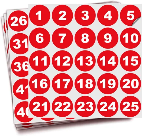 Vista 36 de iSYFIX Calcomanías negras de números consecutivos – 1 a 100, 1 pulgada, 1 juego – Vinilo autoadhesivo de alta calidad, ideal para inventario