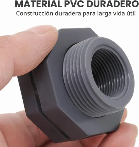 Vista 7 de Conector de tanque de agua de PVC de 1/2 pulgada, paquete de 2