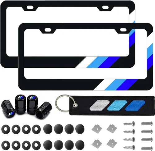 Vista 9 de Marco de Placa de Matrícula de Aluminio Compatible con Vehículo, Camión, Remolque, SUV de Dodge. (Rojo-01)