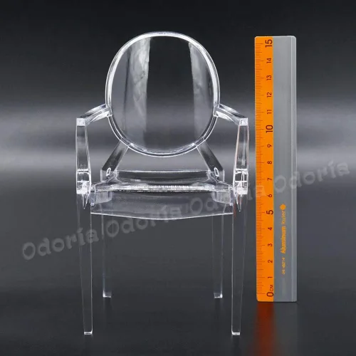 Vista 5 de Odoria Silla fantasma miniatura 1/6 accesorios para muebles de casa de muñecas