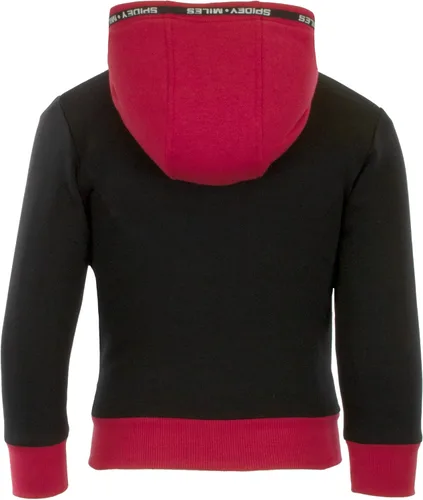 Vista 5 de Marvel Spider-Man - Sudadera con capucha de forro polar Sherpa con cremallera para niños, diseño de superhéroe con capucha para niños