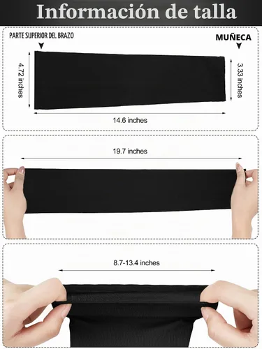 Vista 2 de Bememo 9 pares de mangas de protección UV, mangas de enfriamiento largas para brazos para hombres y mujeres