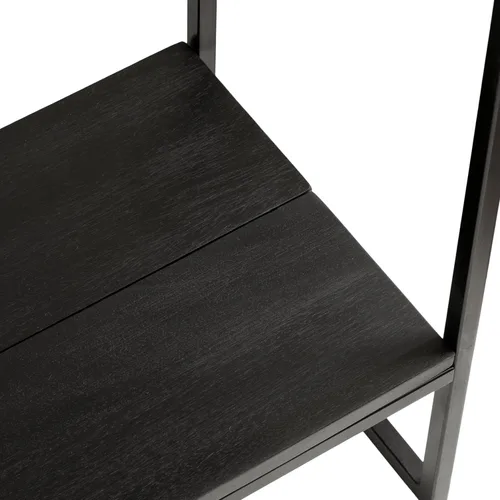 Vista 7 de Kate and Laurel Malone - Mesa consola moderna de madera con estante de madera; 36 x 13 x 31; negro; mesa de entrada de madera de transición