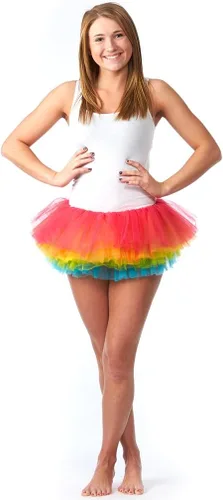 Vista 5 de My Lello Falda tutú de tul esponjosa de ballet para mujer, 10 capas
