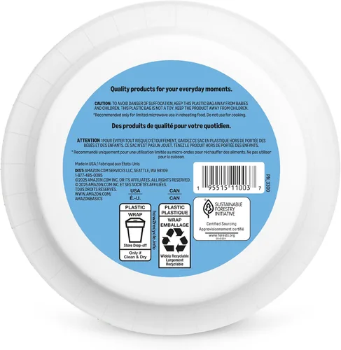 Vista 7 de Amazon Basics - Cuencos de papel ultra desechables, 20 onzas, aptos para microondas, a prueba de remojo, fuertes y resistentes, color blanco, 50