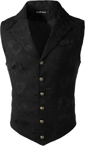 Vista 2 de VATPAVE - Steampunk - Chaleco para hombre, estilo victoriano y gótico.