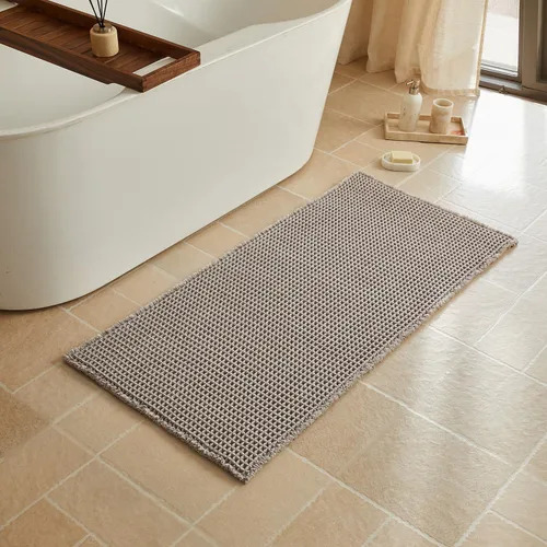 Vista 67 de Triohero Tapete de baño con diseño de gofre, tapete de baño pequeño y bohemio, antideslizante, lavable, ultra suave, súper absorbente, de secado