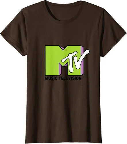 Vista 17 de Camiseta de tratamiento de relleno con logotipo MTV verde lima y morado, Negro, S Azul Marino